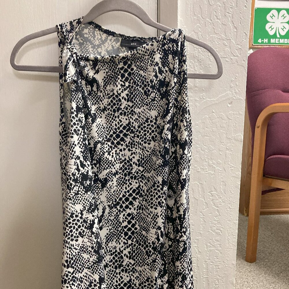 Dress Black and White Spotted R&K